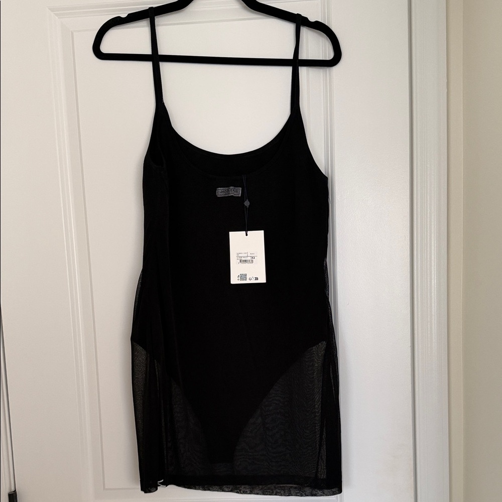 Jacquemus Black Sheer Slip Dress - Picture 5 of 6
